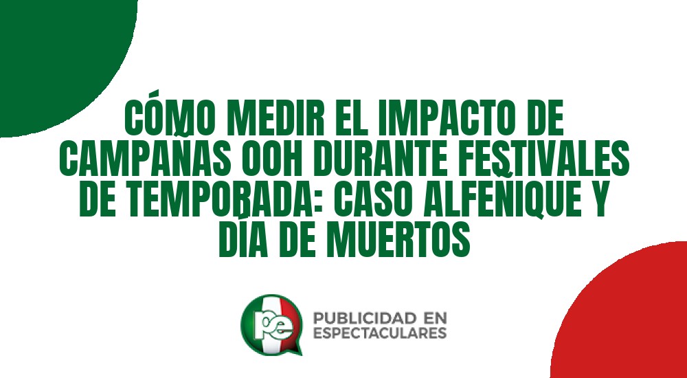 Código nº CÓMO MEDIR EL IMPACTO DE CAMPAÑAS OOH DURANTE FESTIVALES DE TEMPORADA: CASO ALFEÑIQUE Y DÍA DE MUERTOS